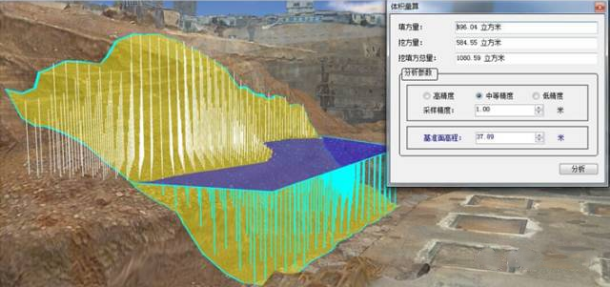 3挖填方效果展示及體積量算示意